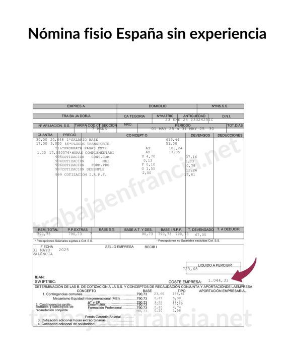 nomina fisio España sin experiencia2